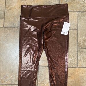 Athleta shiny gold leggings (new)